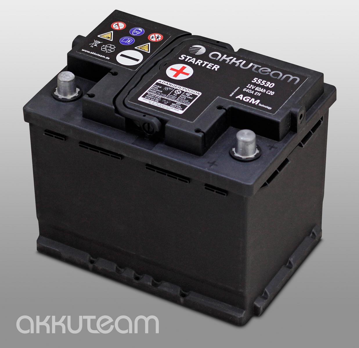 AGM Autobatterie 12V 60Ah 640A Start-Stop-Technologie Originalteile A-Ware