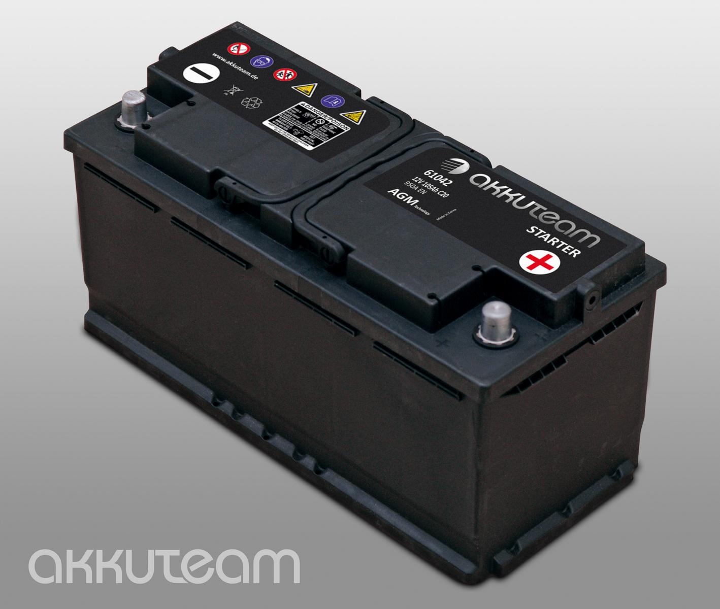 AGM Autobatterie 12V 105Ah 950A Start-Stop-Technologie Originalteile A-Ware