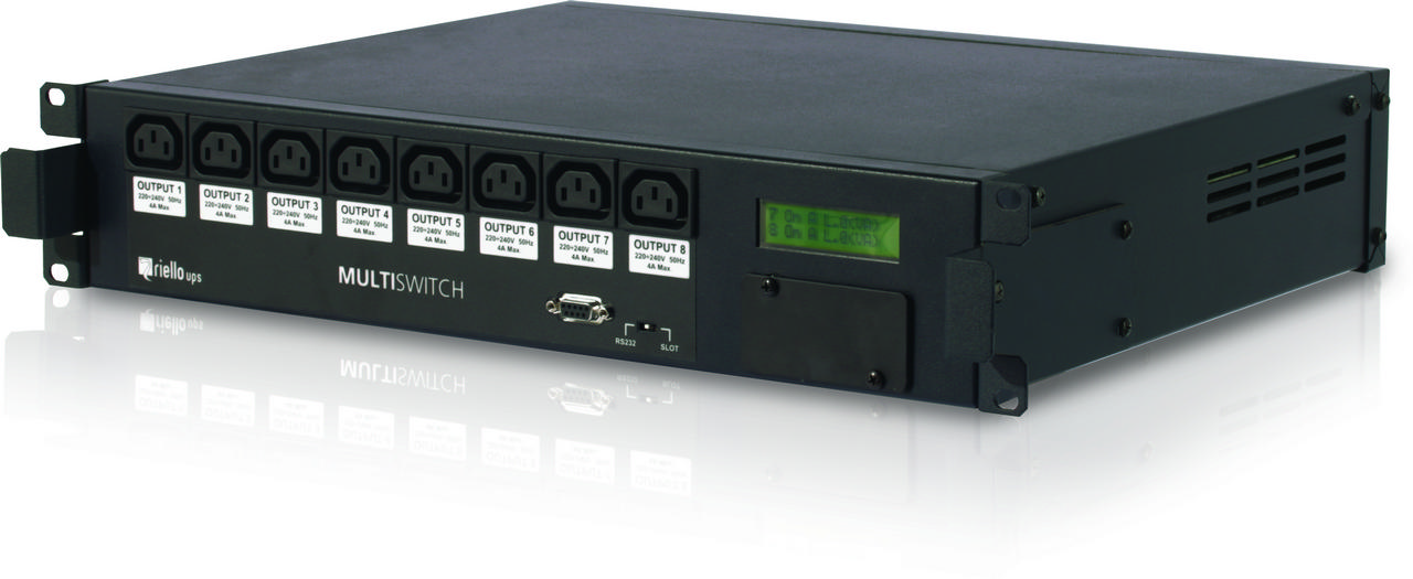 Riello Multi Switch MSW-S 16 A mit RS232 für redundante Versorgung aus zwei Quellen