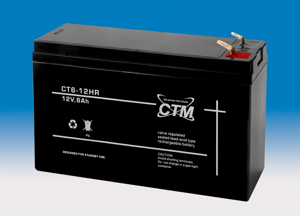 CTM CT 6-12 HR Hochstrom AGM Blei Batterie | 6 Ah - 12 V
