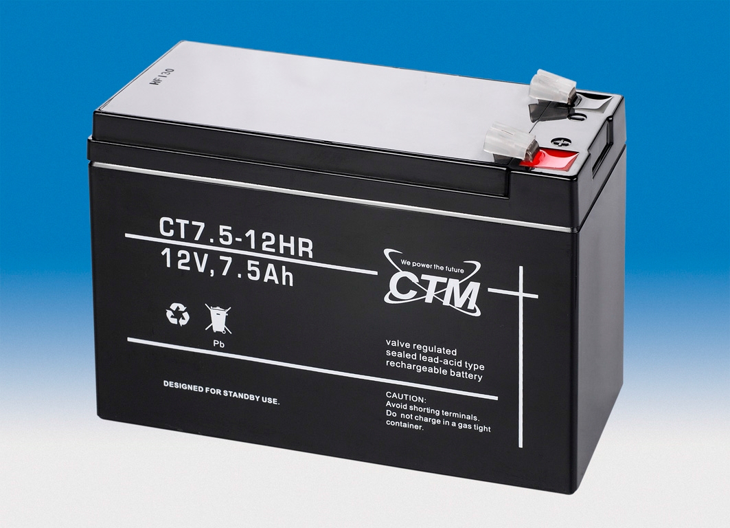 CTM CT 7.5-12 HR Hochstrom AGM Blei Batterie | 7,5 Ah - 12 V